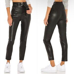 Superdown Women's Chanice‎ Black Pleather Cigarette Skinny Pants, Size M